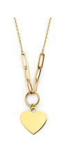 Load image into Gallery viewer, 14K Yellow Gold Engravable Heart Pendant Necklace