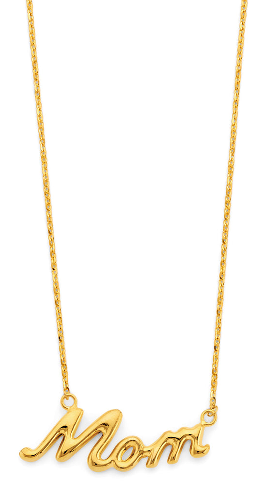 14K Yellow Gold Mom Necklace