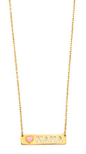 Load image into Gallery viewer, 14K Yellow Gold Mama Retanglar Plate Necklace