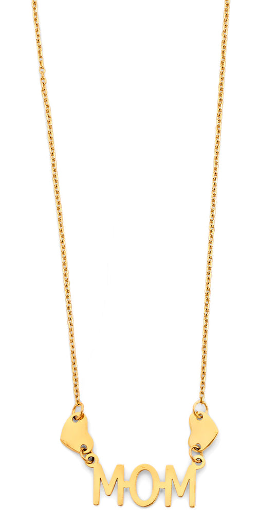 14K Yellow Gold Mom Necklace