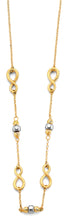 Load image into Gallery viewer, 14K Two Tone Infinity Bead Necklace