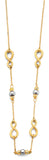 14K Two Tone Infinity Bead Necklace