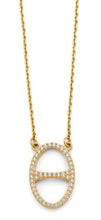 Load image into Gallery viewer, 14K Yellow Gold Maritime CZ Necklace