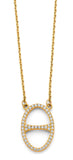 14K Yellow Gold Maritime CZ Necklace