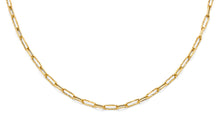 Load image into Gallery viewer, 14K Yellow Gold Hollow Paperclip 1+1 Necklace