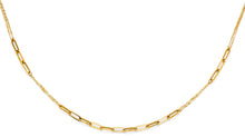 Load image into Gallery viewer, 14K Yellow Gold Hollow Paperclip Necklace