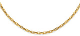 14K Yellow Gold Bold Plain Paperclip Necklace