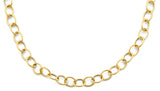 14K Yellow Gold Hollow Oval Link Necklace