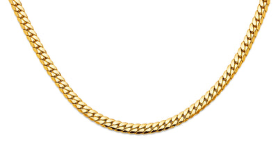 14K Yellow Gold Hollow Tight Curb Necklace