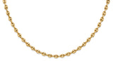 14K Yellow Gold Puffed Mariner Necklace