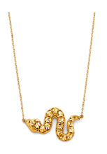 Load image into Gallery viewer, 14K Yellow Gold Meshed Snake Necklace