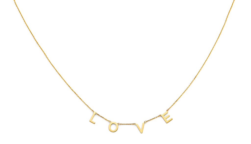 14K Yellow Gold L-O-V-E Necklace