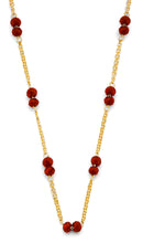 Load image into Gallery viewer, 14K Yellow Gold Coral Bead Necklace