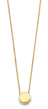 Load image into Gallery viewer, 14K Yellow Gold Round Slide Charm Necklace