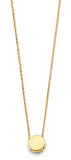 14K Yellow Gold Round Slide Charm Necklace