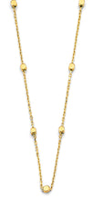 Load image into Gallery viewer, 14K Yellow Gold Square Shape Bead Necklace