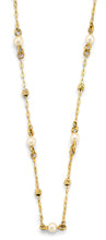 Load image into Gallery viewer, 14K Yellow Gold Pearl And DC Bead Necklace