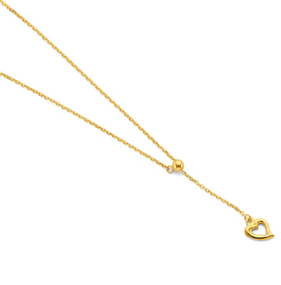 14K Yellow Gold Heart Necklace