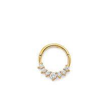 Load image into Gallery viewer, 14K Yellow Gold Round CZ Nose Jewelry