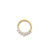 14K Yellow Gold Round CZ Nose Jewelry