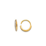 14K Yellow Gold CZ Hoop Nose Jewelry