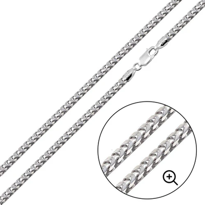 Sterling Silver 080-2MM Oval Franco Chain