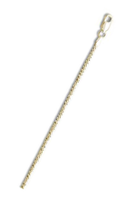 Load image into Gallery viewer, Sterling Silver Yellow Gold Plated Crisscross Chain 025-1.4MM with Lobster Clasp