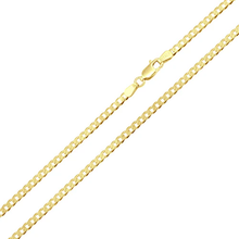Load image into Gallery viewer, Sterling Silver Yellow Gold Plated Curb Chain 040-1MM with Spring Clasp
