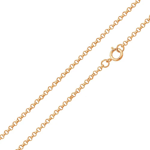 Sterling Silver Rose Gold Plated Rolo Chain 020-1.8MM with Spring Clasp