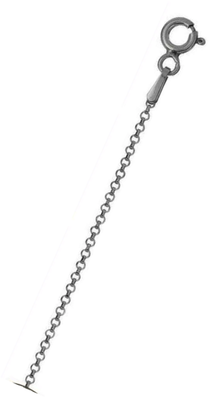 Sterling Silver Rhodium Plated 025 Rolo Chain