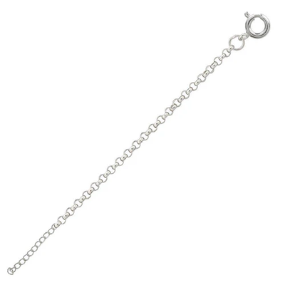 Sterling Silver Solid 025-2MM Rolo Chain