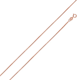 Sterling Silver Rose Gold Plated Snake 015-.9 mm Chain with Spring Clasp