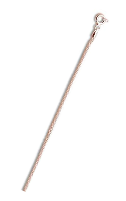 Sterling Silver Rose Gold Plated Wheat-Spiga Chain 035-1.5MM with Spring Clasp