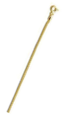 Sterling Silver Yellow Gold Plated Wheat/Spiga Chain