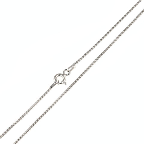 Sterling Silver Wheat Spiga Chain 035-1.5MM with Spring Clasp