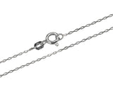 Italian Sterling Silver Cable Chain 030-0.6mm with Spring Clasp Closure