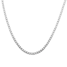 Load image into Gallery viewer, Sterling Silver 2.5mm Round Cubic Zirconia Necklace