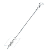 Italian Sterling Silver Cable 024-0.8MM Chain, length 18
