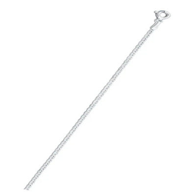 Sterling Silver Flat Marina 040-1.5mm Chain, Length 18"