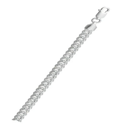 Sterling Silver Anti-Tarnish Miami Cuban Link 200-7MM Chain, Length 22