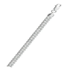 Sterling Silver Anti-Tarnish Miami Cuban Link 200-7MM Chain, Length 22