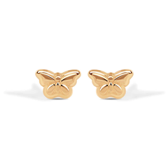 14K Butterfly Screw Back Earrings