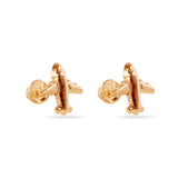 14K Yellow Gold Airplane screw Back Earrings