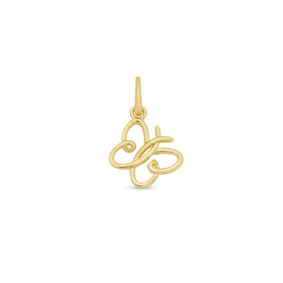 14K Yellow Gold Butterfly Pendant