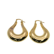 Load image into Gallery viewer, Sterling Silver Gold Plated Puffed Chunky Teardrop Latch Lock Earring