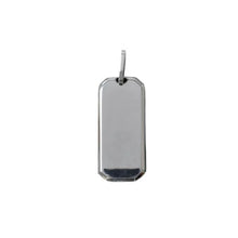 Load image into Gallery viewer, Sterling Silver High Polish Engravable Elongated Octagon Pendant