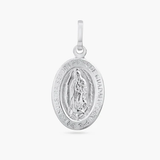 Sterling Silver Anti-Tarnish Engravable Guadalupe Pendant