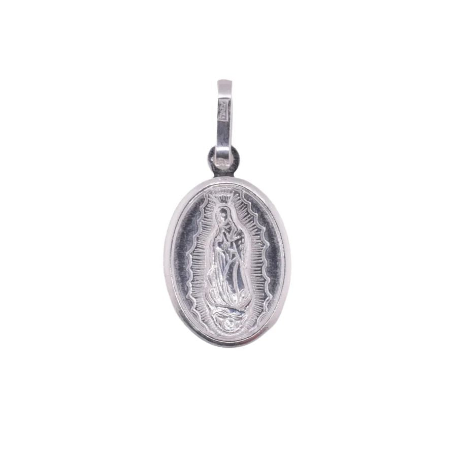 Sterling Silver High Polish Our Lady of Guadalupe Pendant