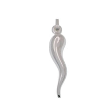 Load image into Gallery viewer, Sterling Silver High Polish Italian Horn Pendant-6.65mm x 26.1mm