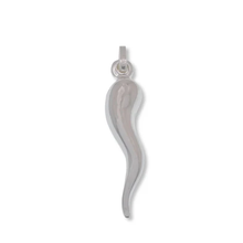 Load image into Gallery viewer, Italian Sterling Silver High Polished Horn Pendant